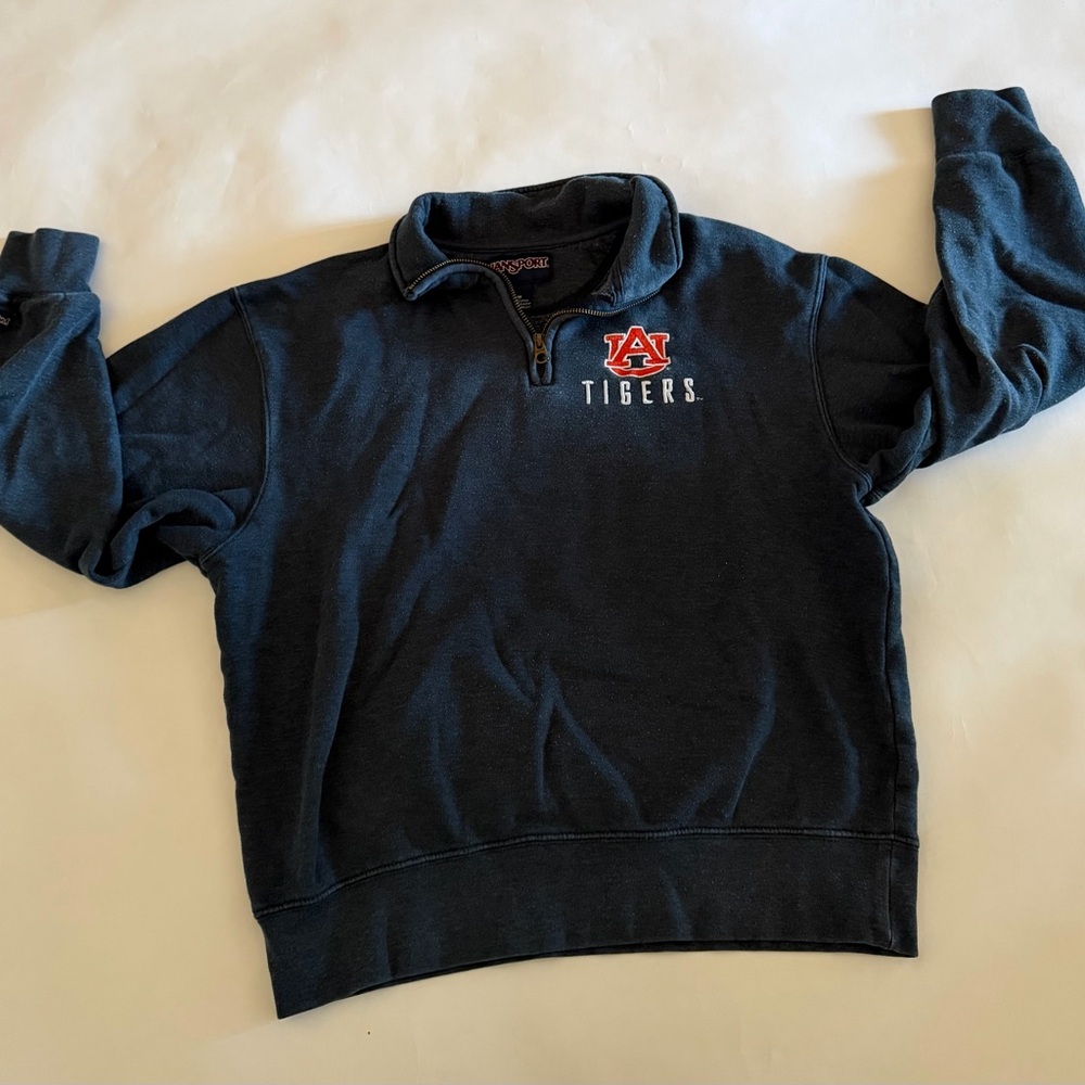Auburn Tigers Jansport Dark Blue Quarter Zip-Up Sweater Size M